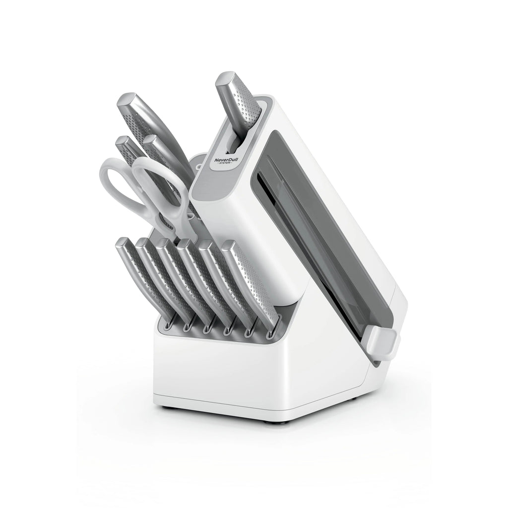 Premium 12pcs Stainless Steel Knife System with Built-in Sharpener