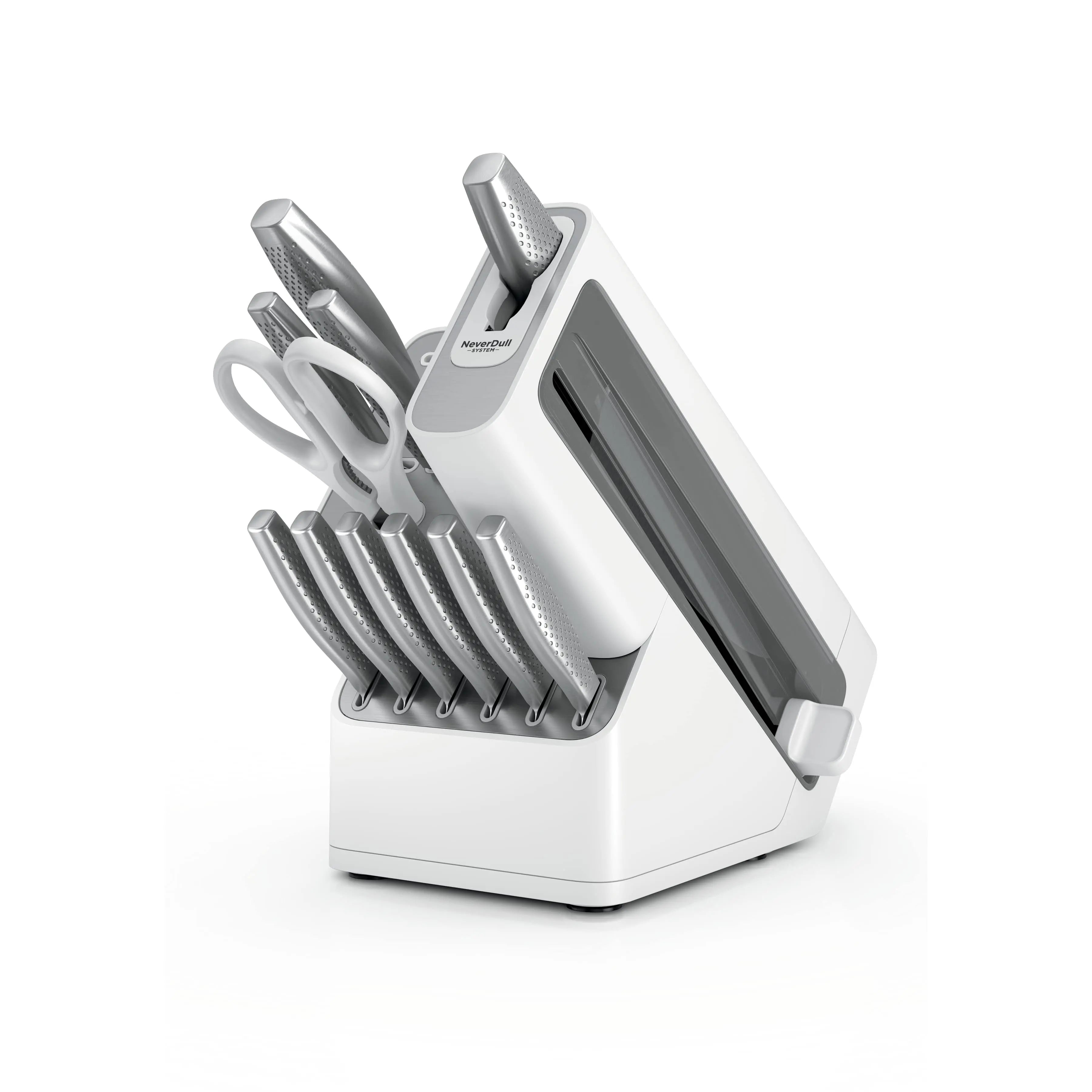 Premium 12pcs Stainless Steel Knife System with Built-in Sharpener