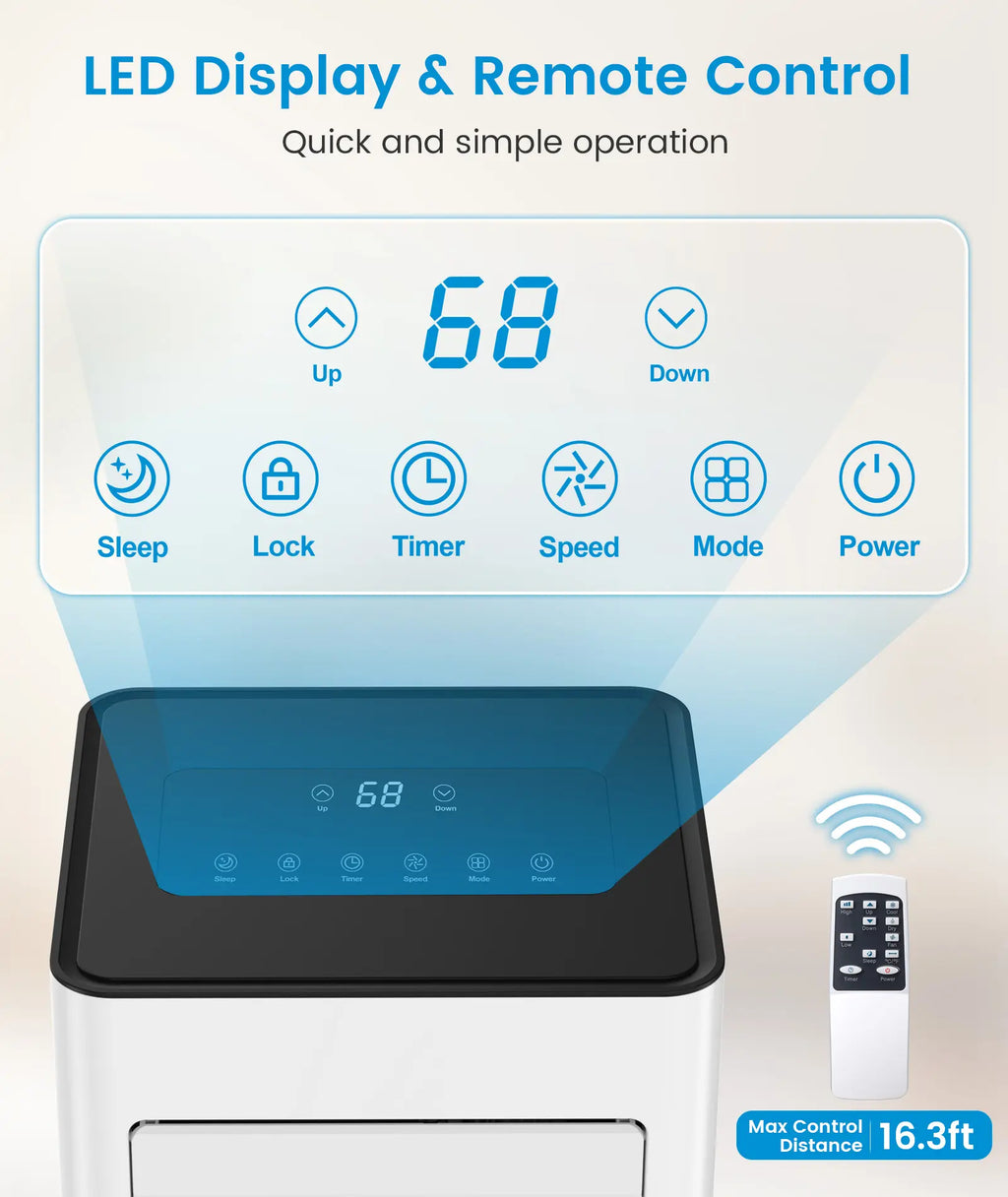 Portable Air Conditioners Cool Up to 350/450 Sq.Ft